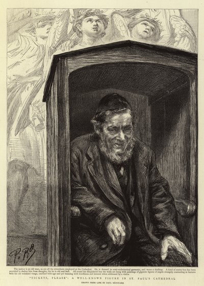 チケット、お願い、セントポール大聖堂の有名な人物 作： Charles Paul Renouard